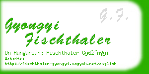 gyongyi fischthaler business card